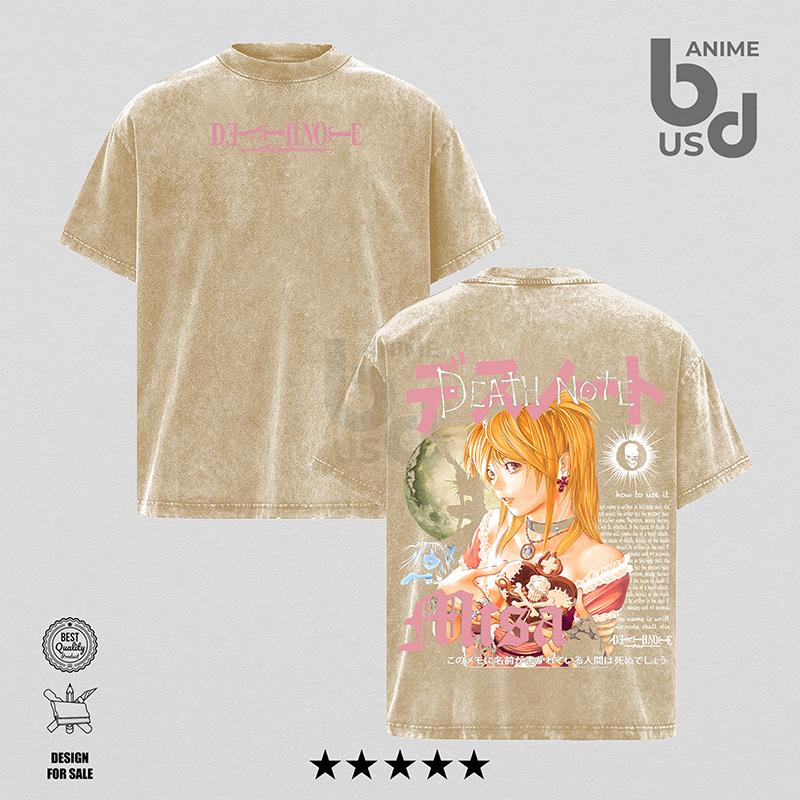 Misa Amane Gothic Idol Death Note Anime Vintage Washed Tee