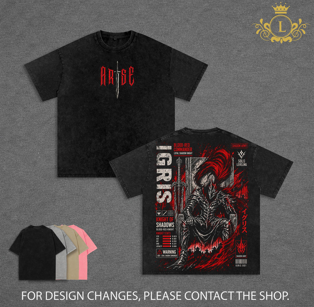 Limited Igris Solo Leveling Arise Anime Vintage Washed Tee