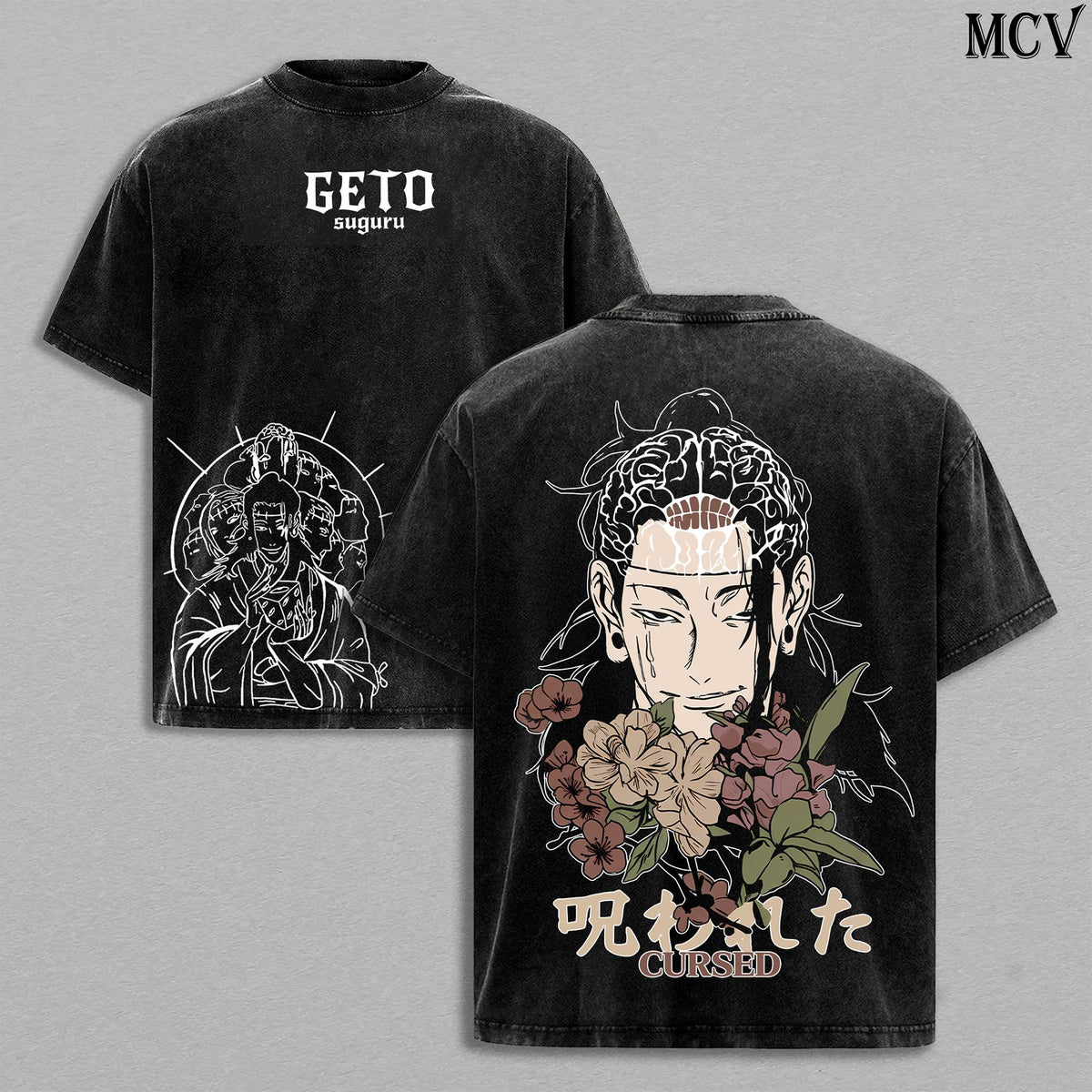 Geto Suguru Jujutsu Kaisen Cursed Spirit Manipulation Anime Washed Tee