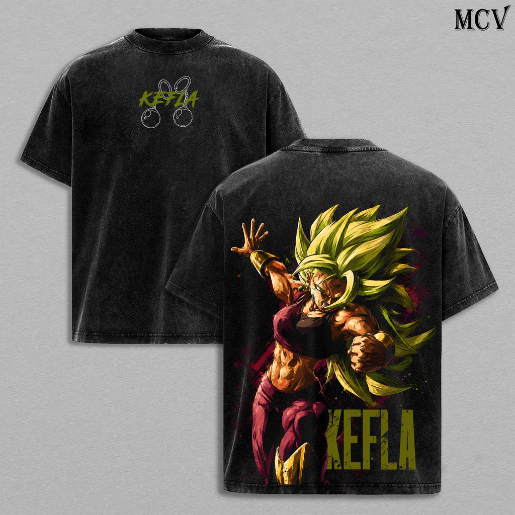 Kefla DBZ Fusion Queen Anime Vintage Washed Tee