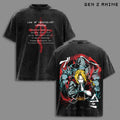 Edward & Alphonse Fullmetal Alchemist Anime Vintage Washed Tee