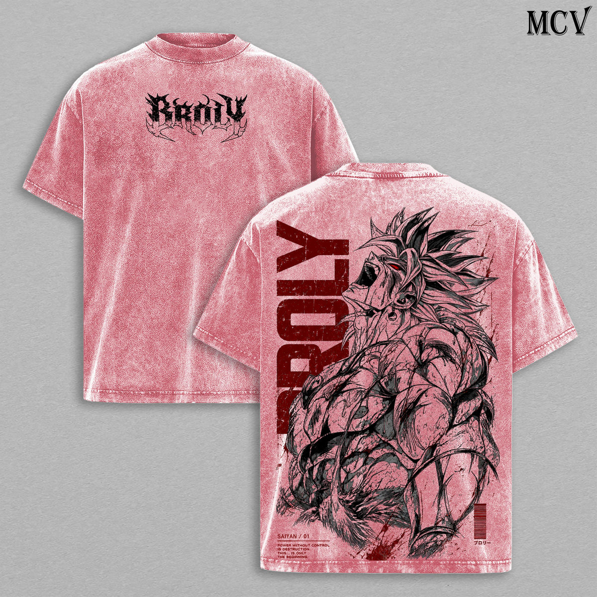 Broly DBZ SuperSaiyan Berserker Anime Vintage Washed Tee