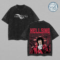 Hellsing Alucard T-Shirt Washed – Oversized Heavy Cotton, Vampire Hunter Graphic, Gothic Anime Streetwear for Collectors & Dark Aesthetic Fans