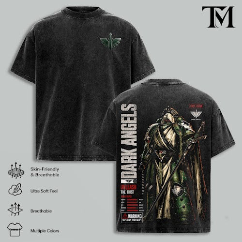 Dark Angels Space Marine Warhammer 40K Vintage Washed Tee