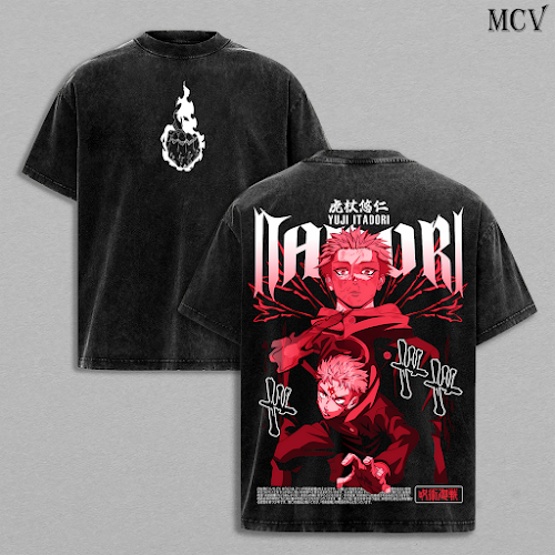 Yuji Itadori Jujutsu Kaisen Culling Game Arc Anime Vintage Washed Tee