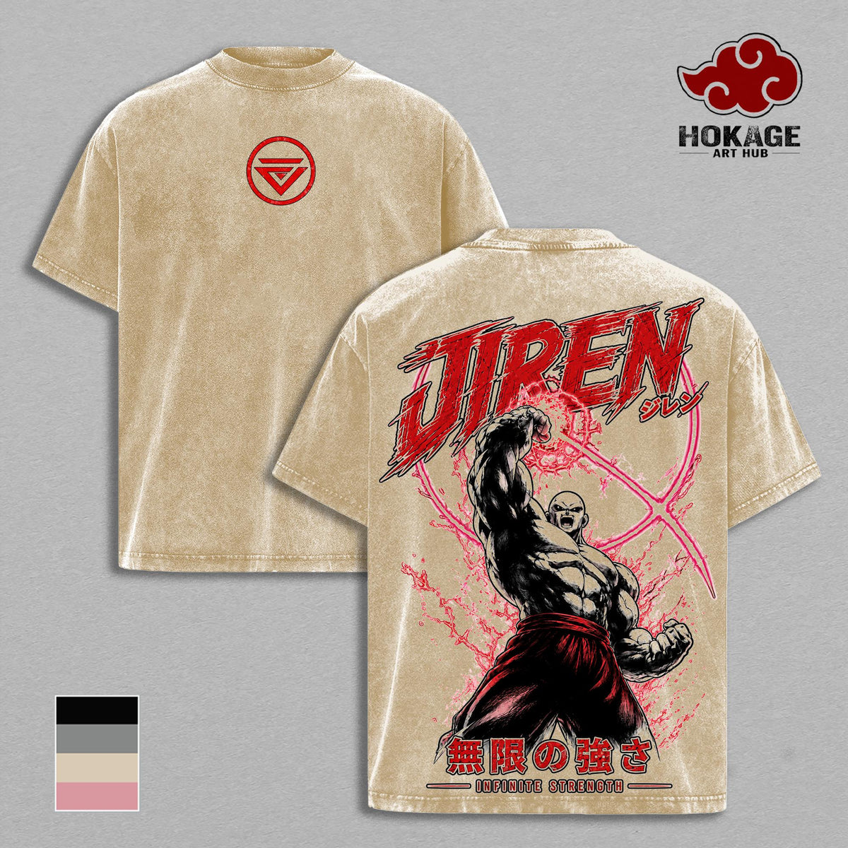 Jiren DBZ Anime Vintage Washed Tee