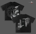 Alucard Hellsing Anime Double Printed Vintage Washed Tee Unisex Oversize Anime Manga Washed Heavyweight Cotton T-shirt