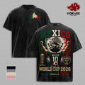 Mexico World Football Tour 2026 Anime Vintage Washed Tee