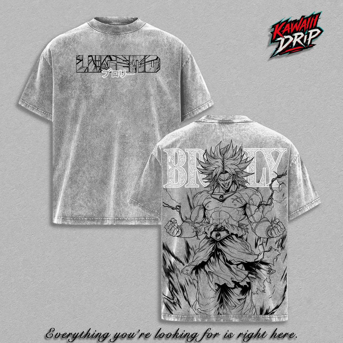 Broly DBS Legendary Super Saiyan Gym Anime Vintage Washed Tee