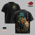Princess Mononoke Studio Ghibli San Ashitaka Anime Vintage Washed Tee