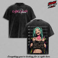 Rebecca Cyberpunk Edgerunners Vintage Washed Shirt, Night City Anime Graphic Tee, Cyberpunk Streetwear, Oversized Manga Unisex T-Shirt
