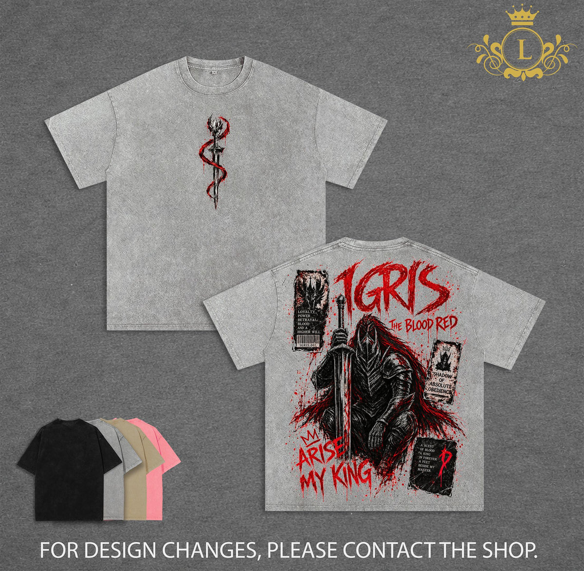 Limited Igris Solo Leveling Arise Anime Vintage Washed Tee