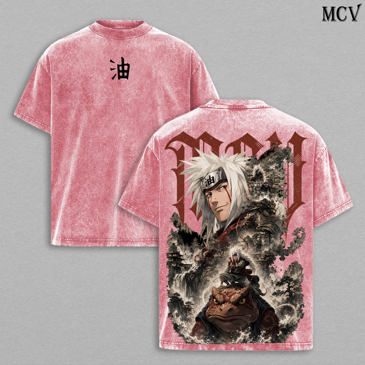 Jiraiya Naruto Pervy Sage Anime Vintage Washed Tee