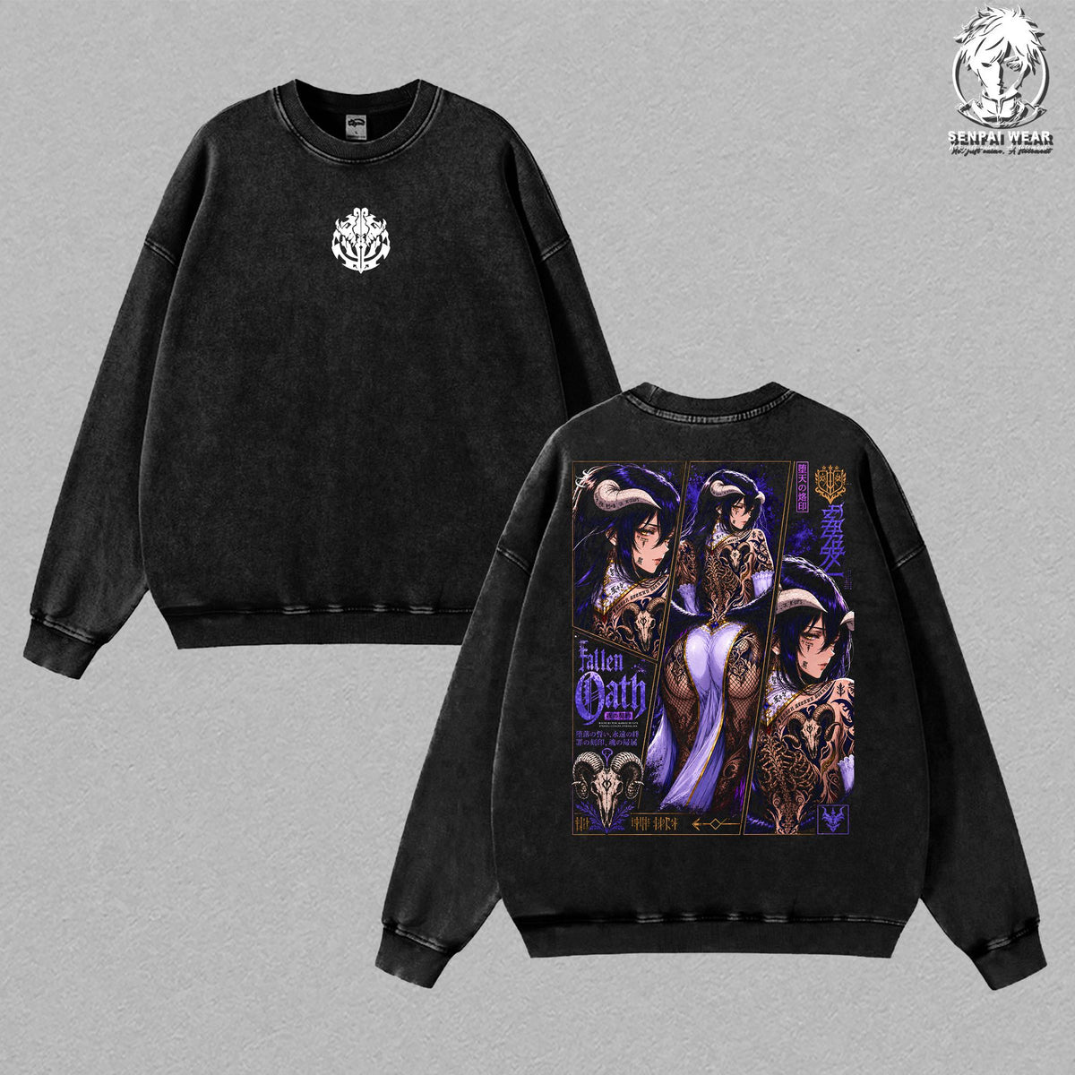 Albedo Succubus Overlord Overseer Of The Guardians Anime Vintage Washed Tee