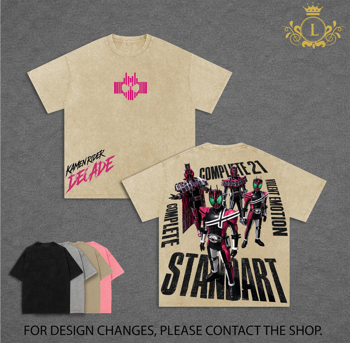 Kamen Rider Decade Tokusatsu Vintage Washed Tee