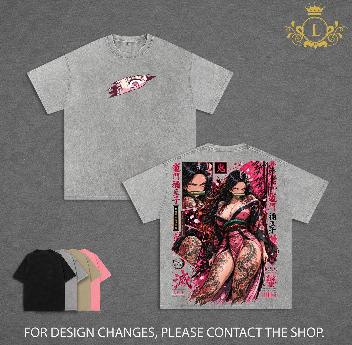Limited Edition Nezuko Kamado Demon Slayer Anime Vintage Washed Tee