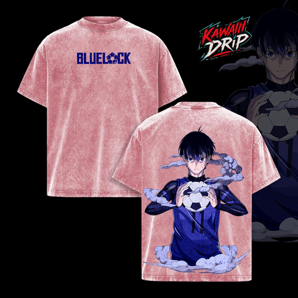 Isagi Yoichi Blue Lock Anime Soccer Vintage Washed Tee