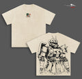 MS-06 Zaku II – Mobile Suit Gundam Anime Double Printed Vintage Washed Tee Unisex Oversize Anime Manga Washed Heavyweight Cotton T-shirt