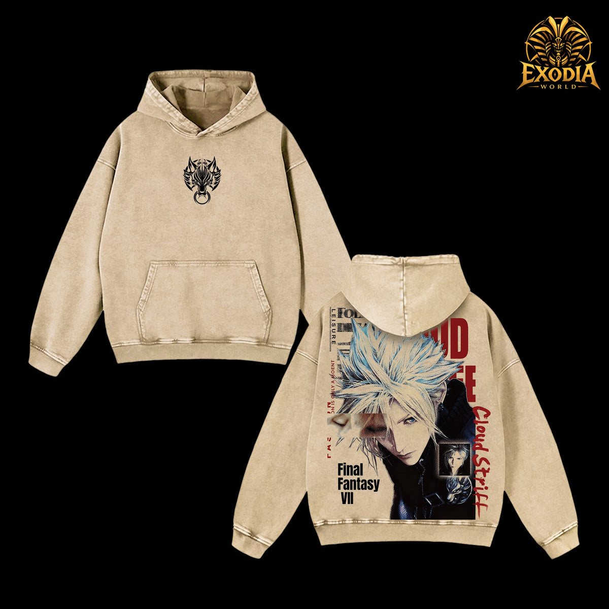 Cloud Strife Hoodie - Apricot