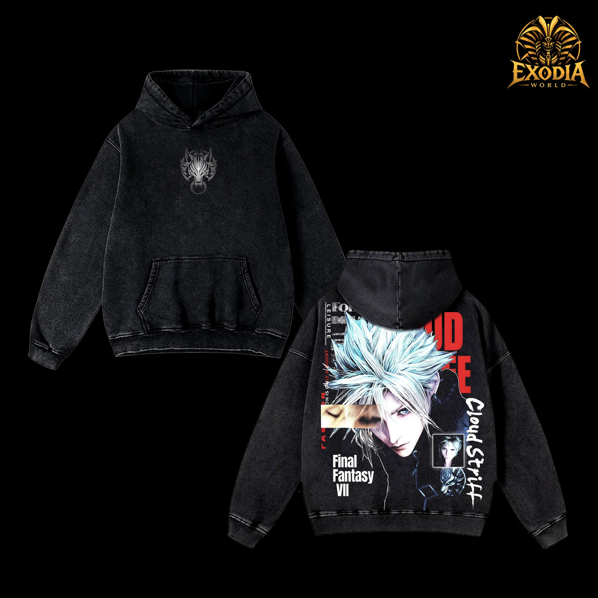 Cloud Strife Hoodie - Black