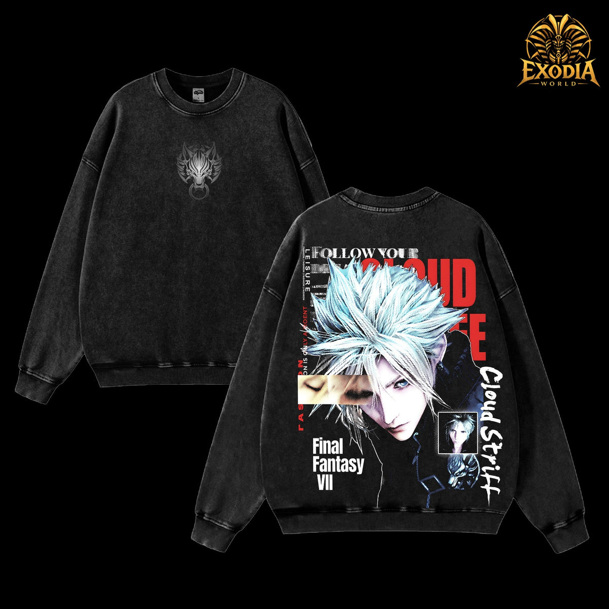 Cloud Strife Sweatshirt - Black
