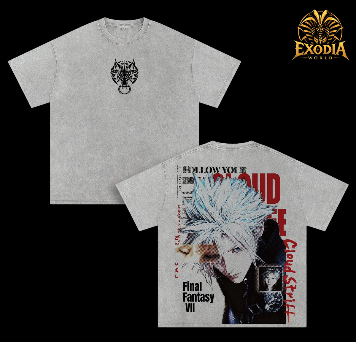 Cloud Strife T-shirt - Gray