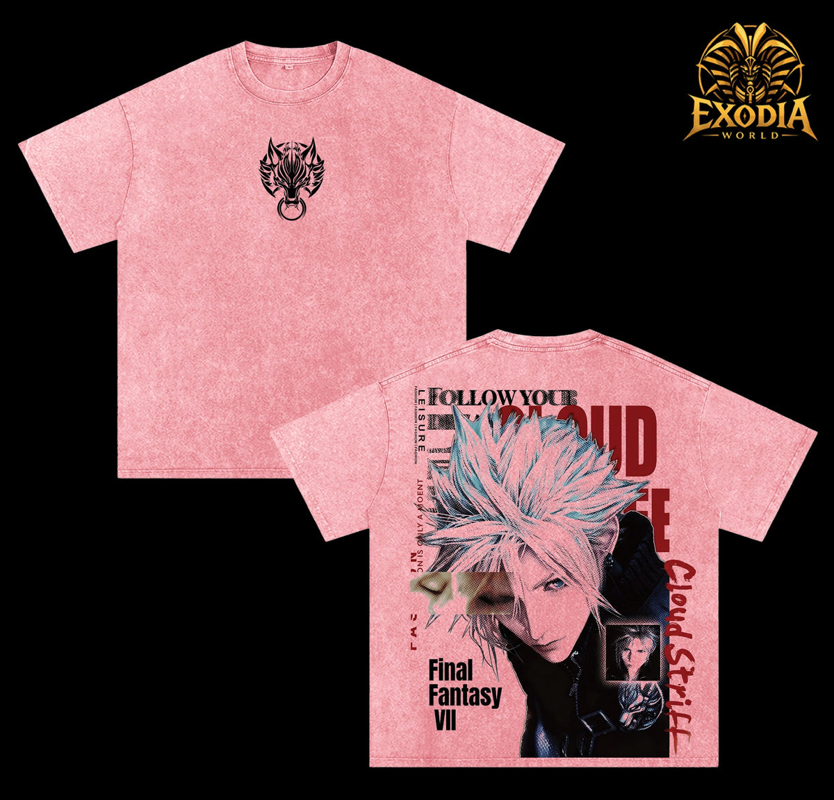 Cloud Strife T-shirt - Pink