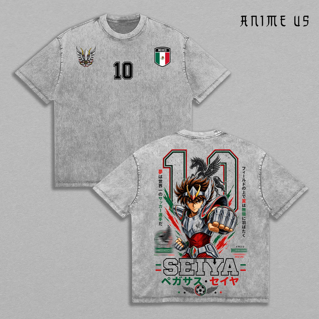 Seiya Mexico World Football 2026 Anime Vintage Washed Tee