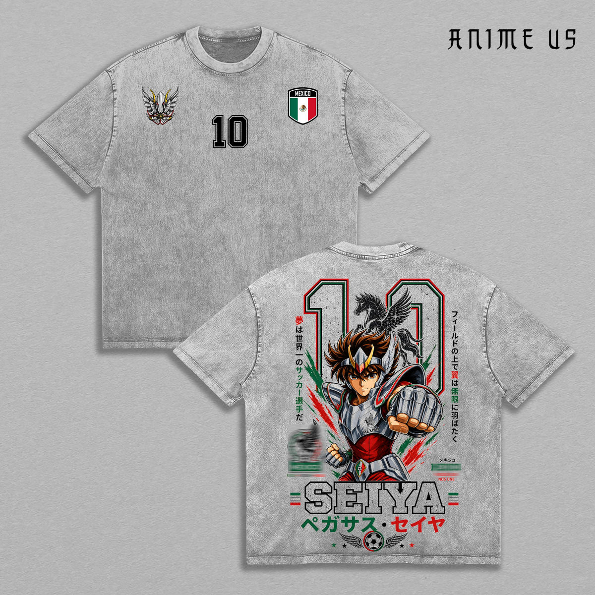 Seiya Mexico World Football 2026 Anime Vintage Washed Tee