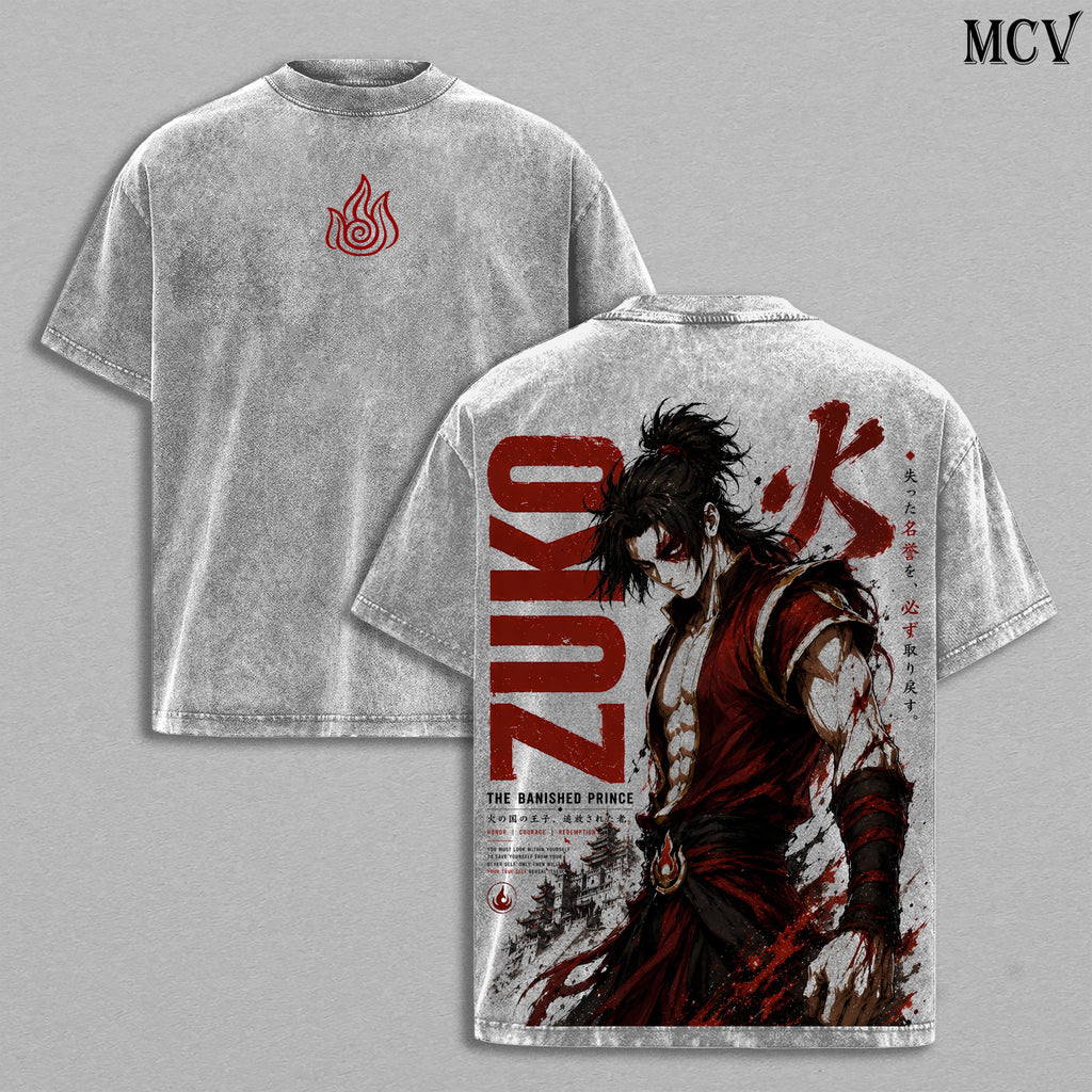 Zuko Avatar 2026 Fire Lord Vintage Washed Tee