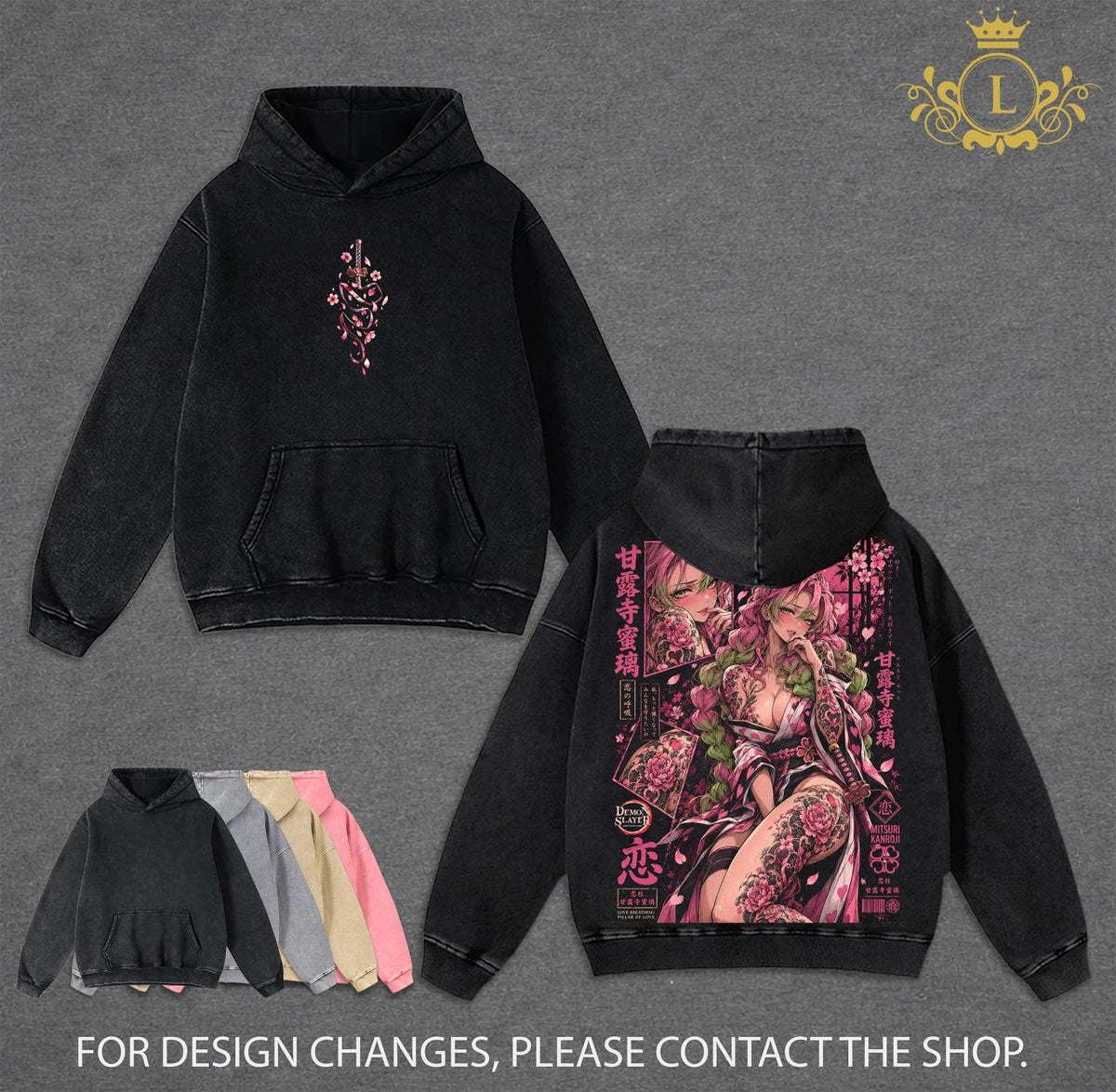 Limited Edition Mitsuri Kanroji Demon Slayer Anime Vintage Washed Tee
