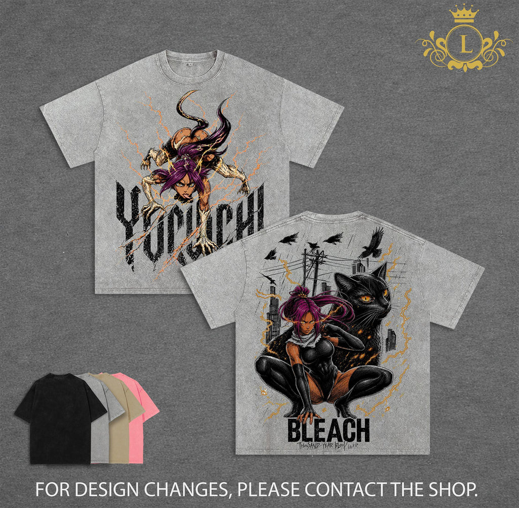 Yoruichi Shihouin Black Cat Thunder Goddess Anime Vintage Tee