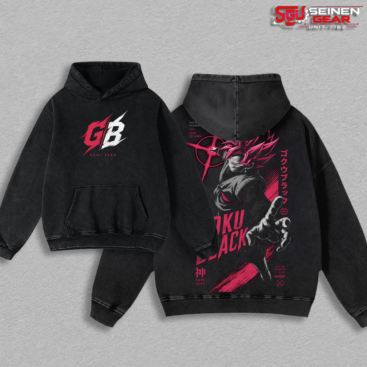 Super Saiyan Rose G0ku Black DBS Anime Vintage Washed Tee