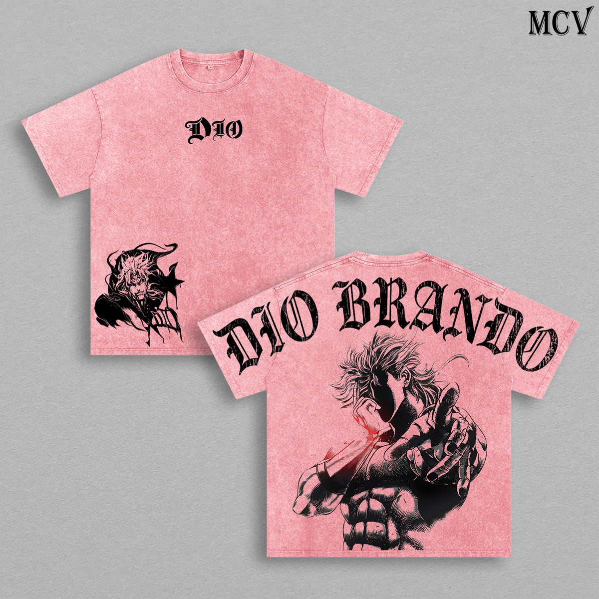 Dio Brando JoJo’s Bizarre Adventure Steel Ball Run Anime Washed Tee