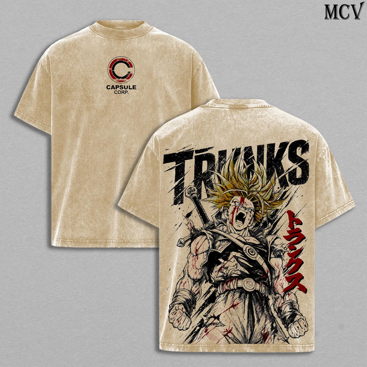 Future Trunks Super Saiyan DBZ Anime Vintage Washed Tee