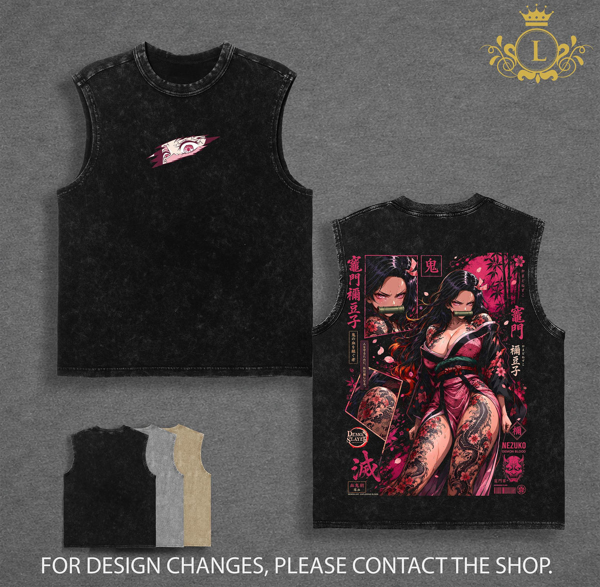 Limited Edition Nezuko Kamado Demon Slayer Anime Vintage Washed Tee