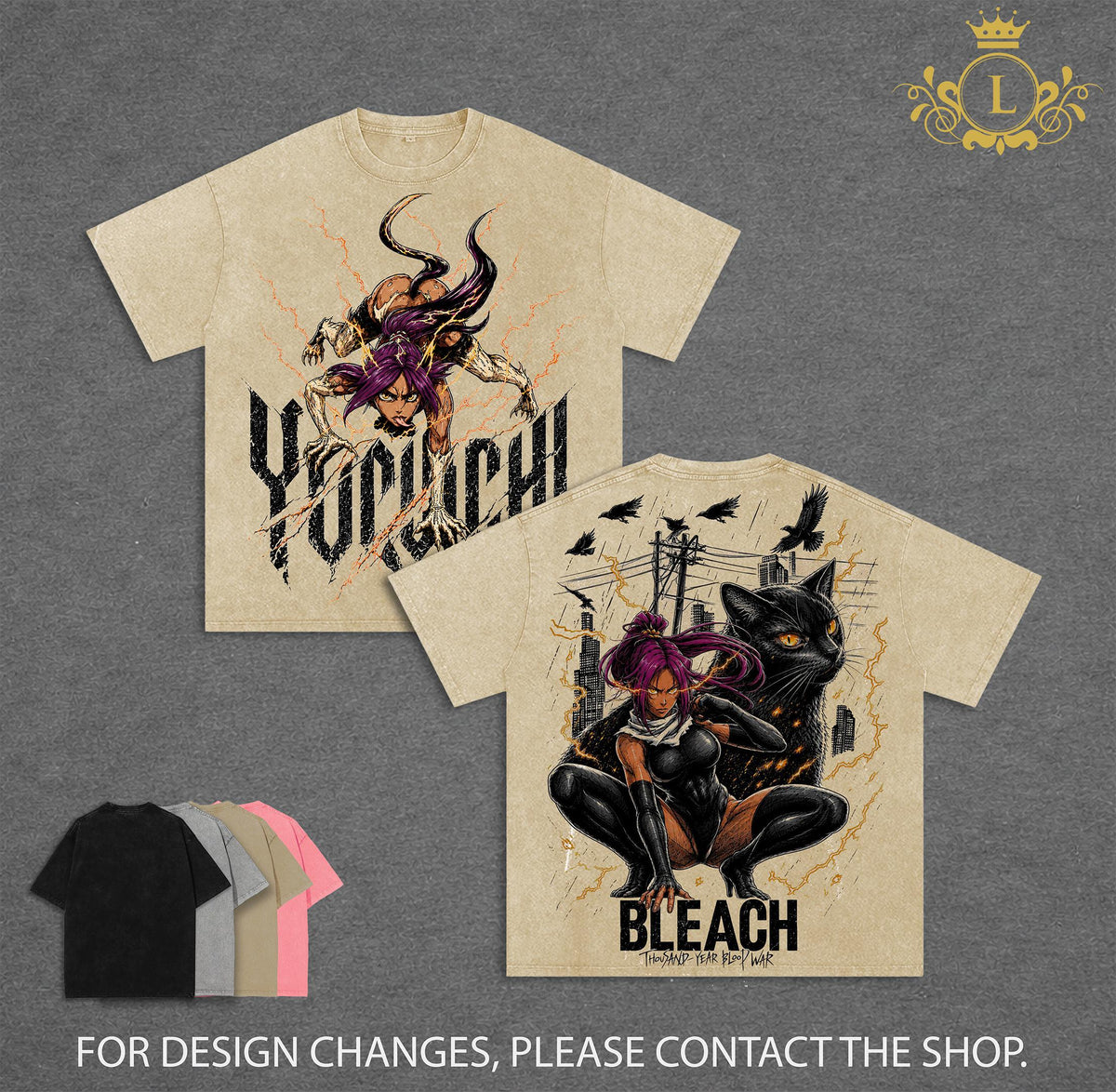 Yoruichi Shihouin Black Cat Thunder Goddess Anime Vintage Tee