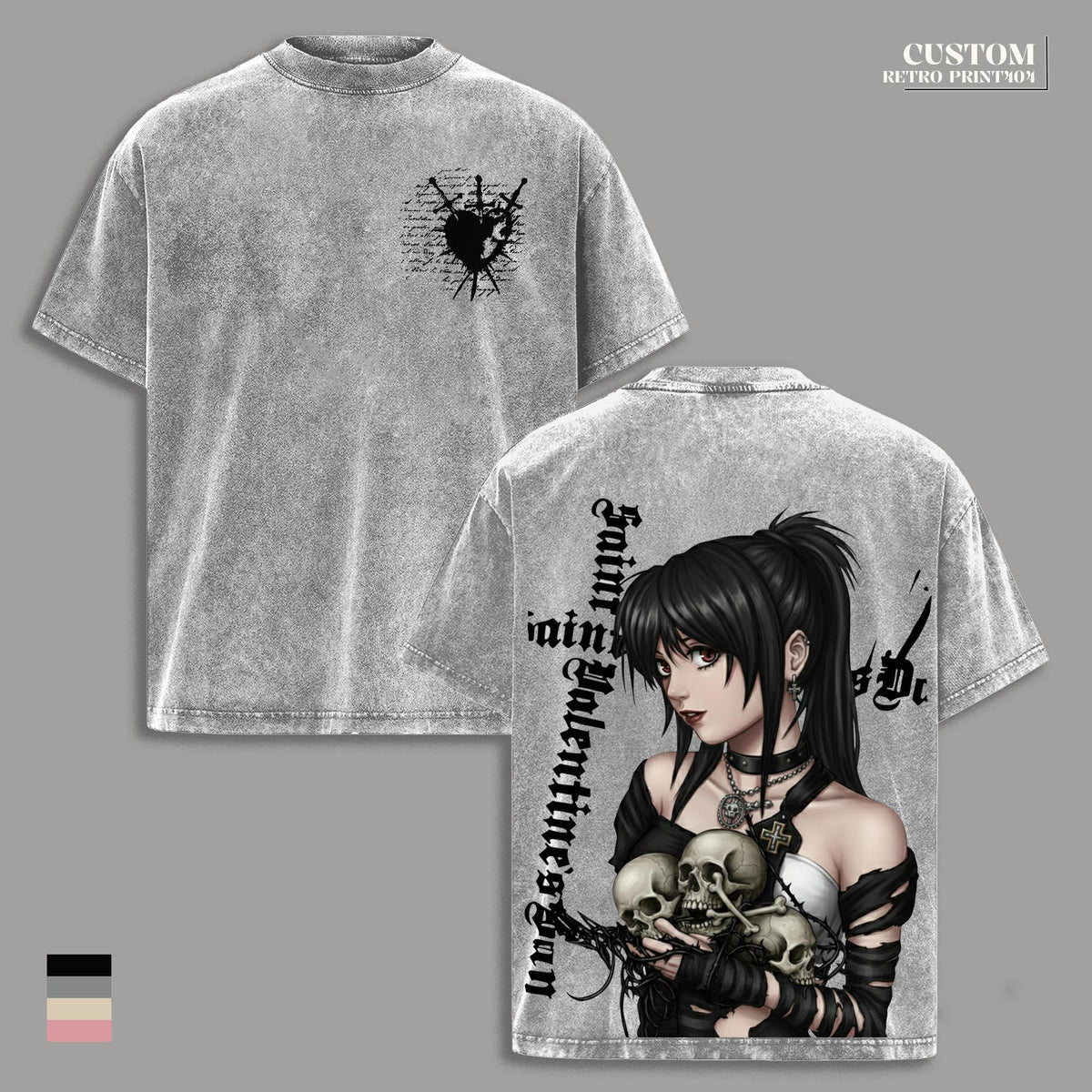 Misa Amane Death Note Dark Anime Vintage Washed Tee