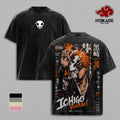 Ichigo Bleach Hollow Mask Anime Double Printed Vintage Washed Tee