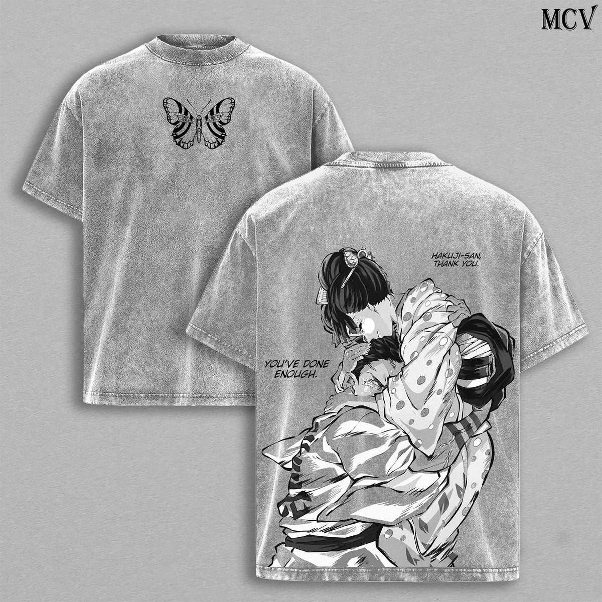 Akaza vs Koyuki Demon Slayer Kimetsu no Yaiba Anime Vintage Washed Tee