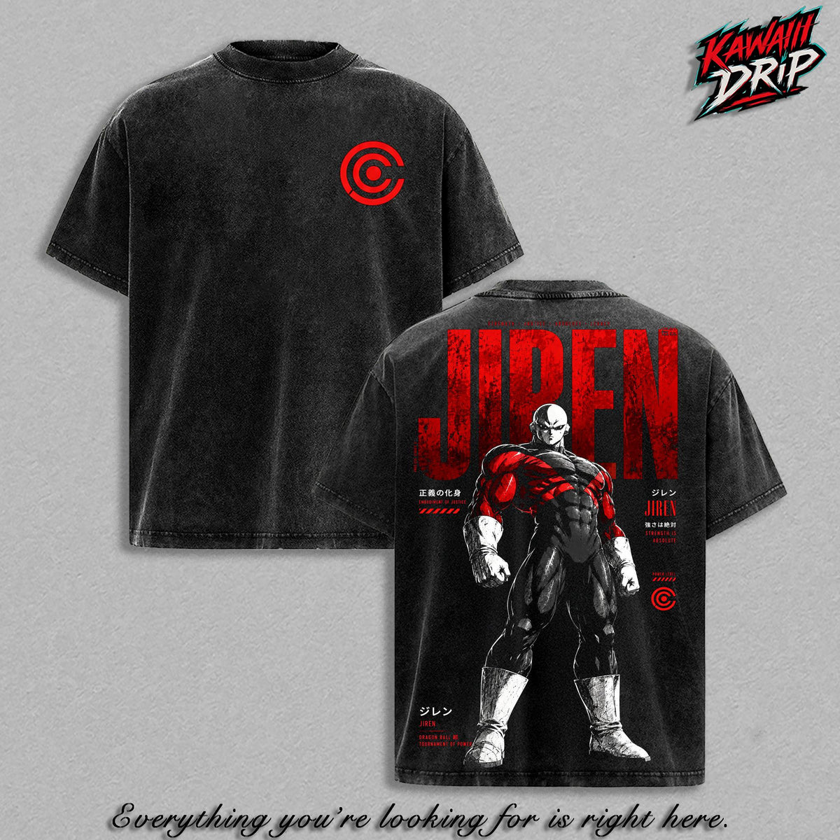 Jiren DBZ Pride Trooper Anime Vintage Washed Tee