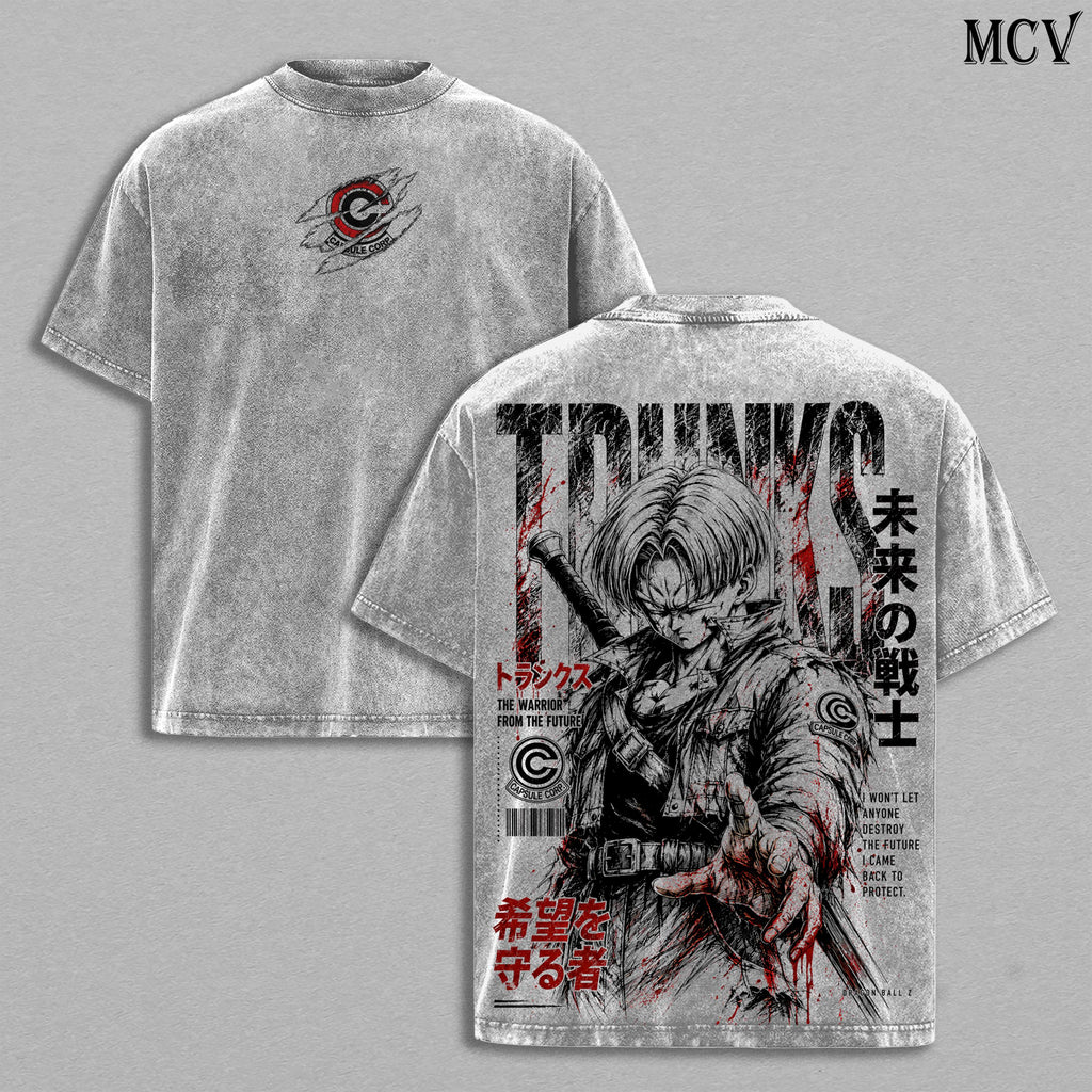 Future Trunks DBZ Anime Vintage Washed Tee