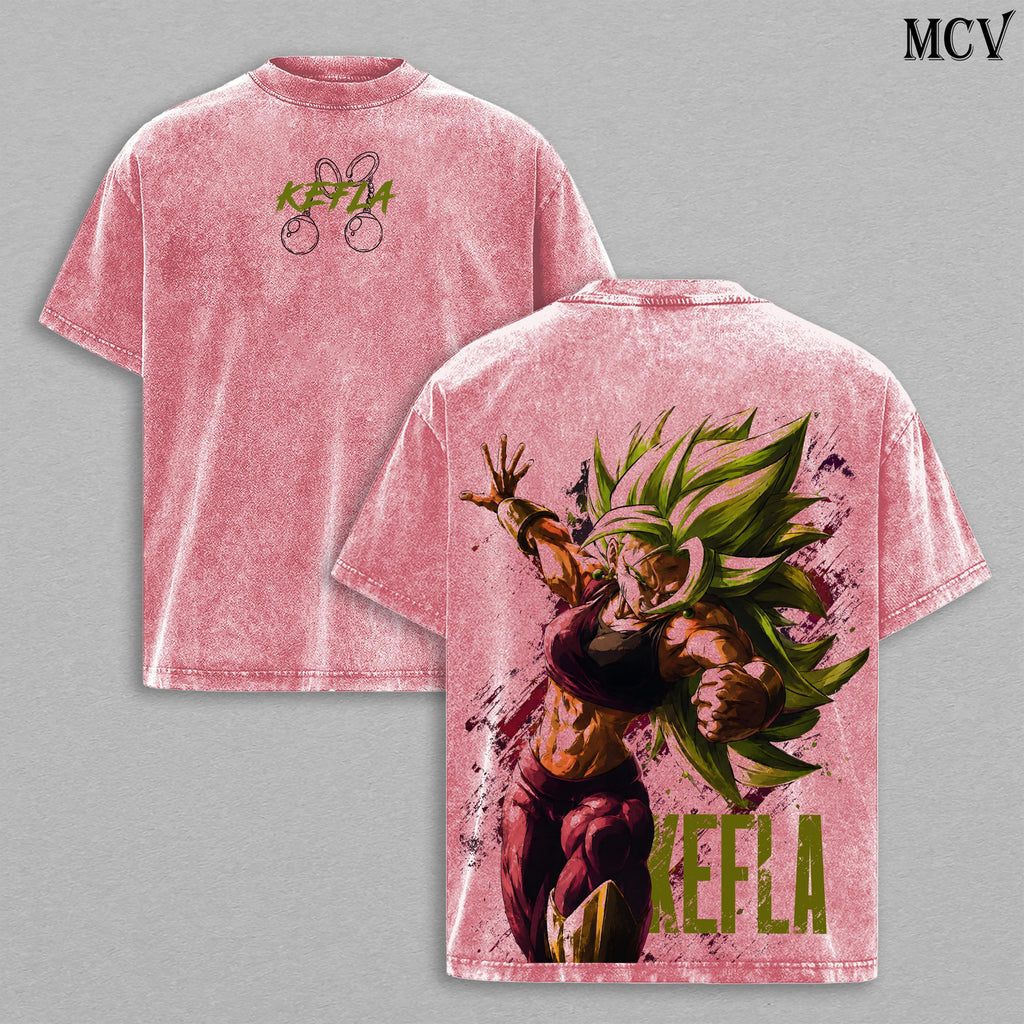 Kefla DBZ Fusion Queen Anime Vintage Washed Tee