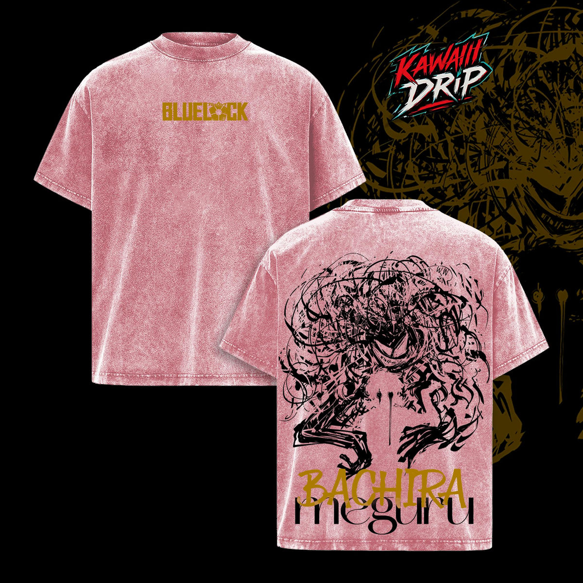 Bachira Meguru Blue Lock Anime Soccer Vintage Washed Tee