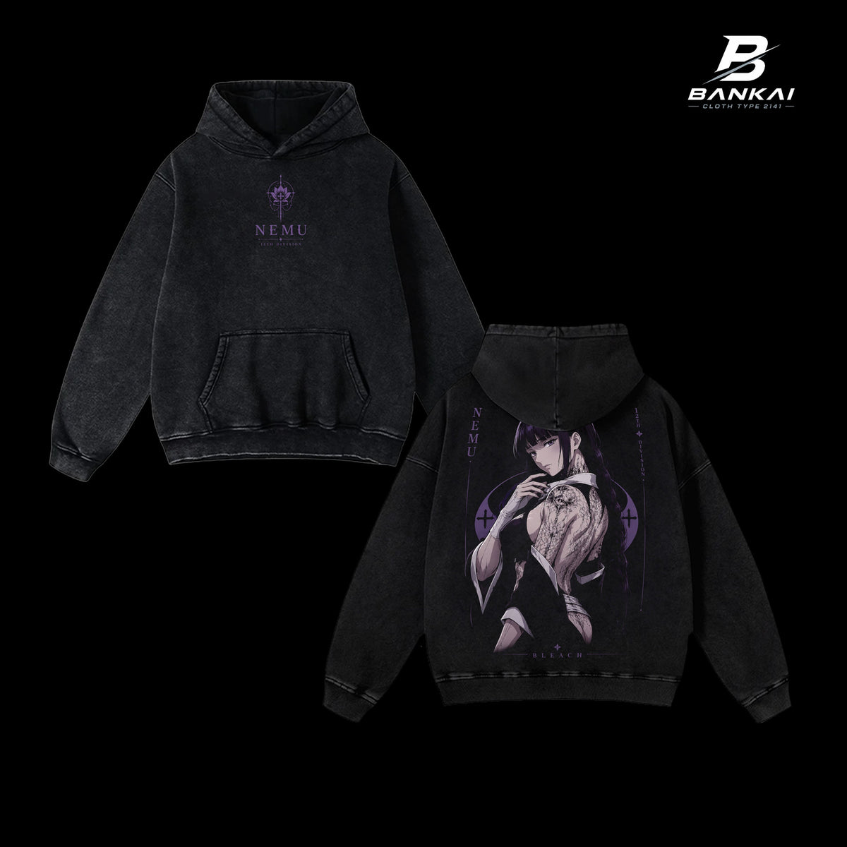 Nemu Kurotsuchi Bleach Anime Vintage Washed Tee