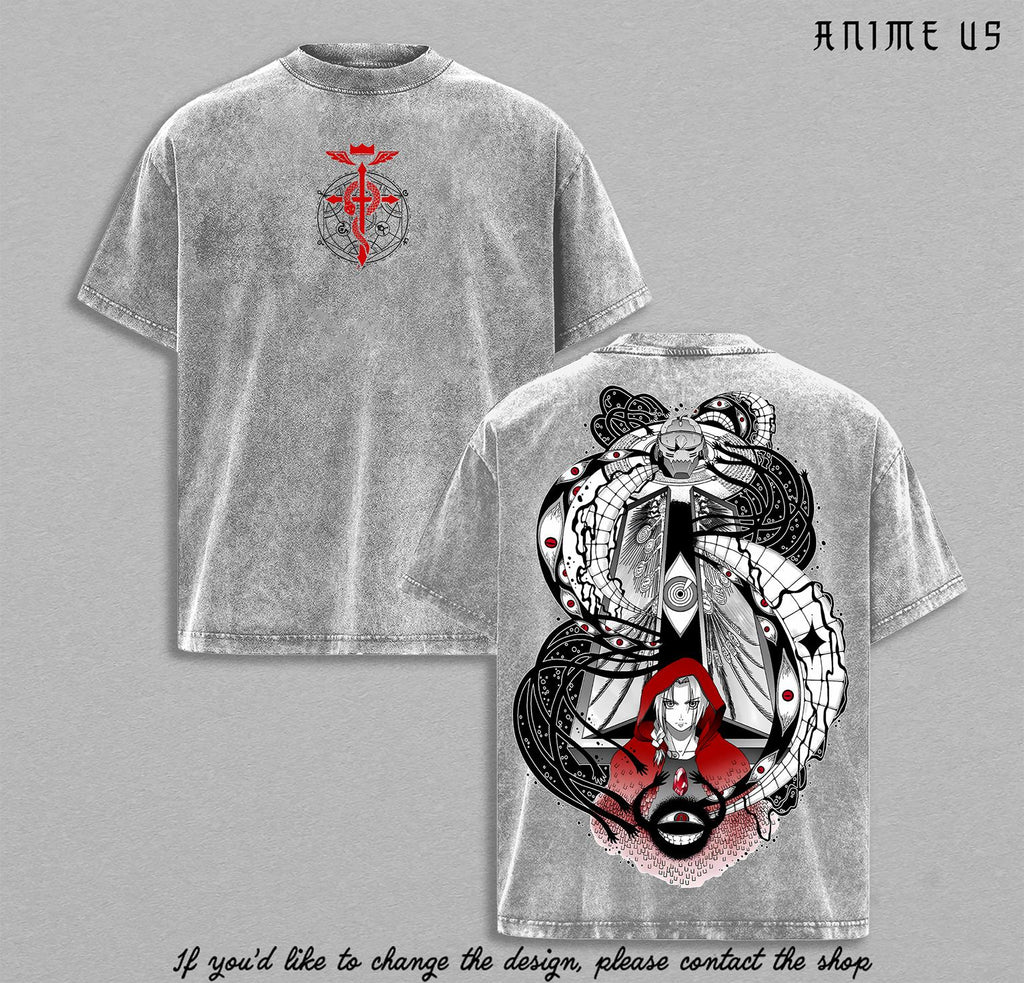 Envy x Father Fullmetal Alchemist Brotherhood Anime Vintage Washed Tee