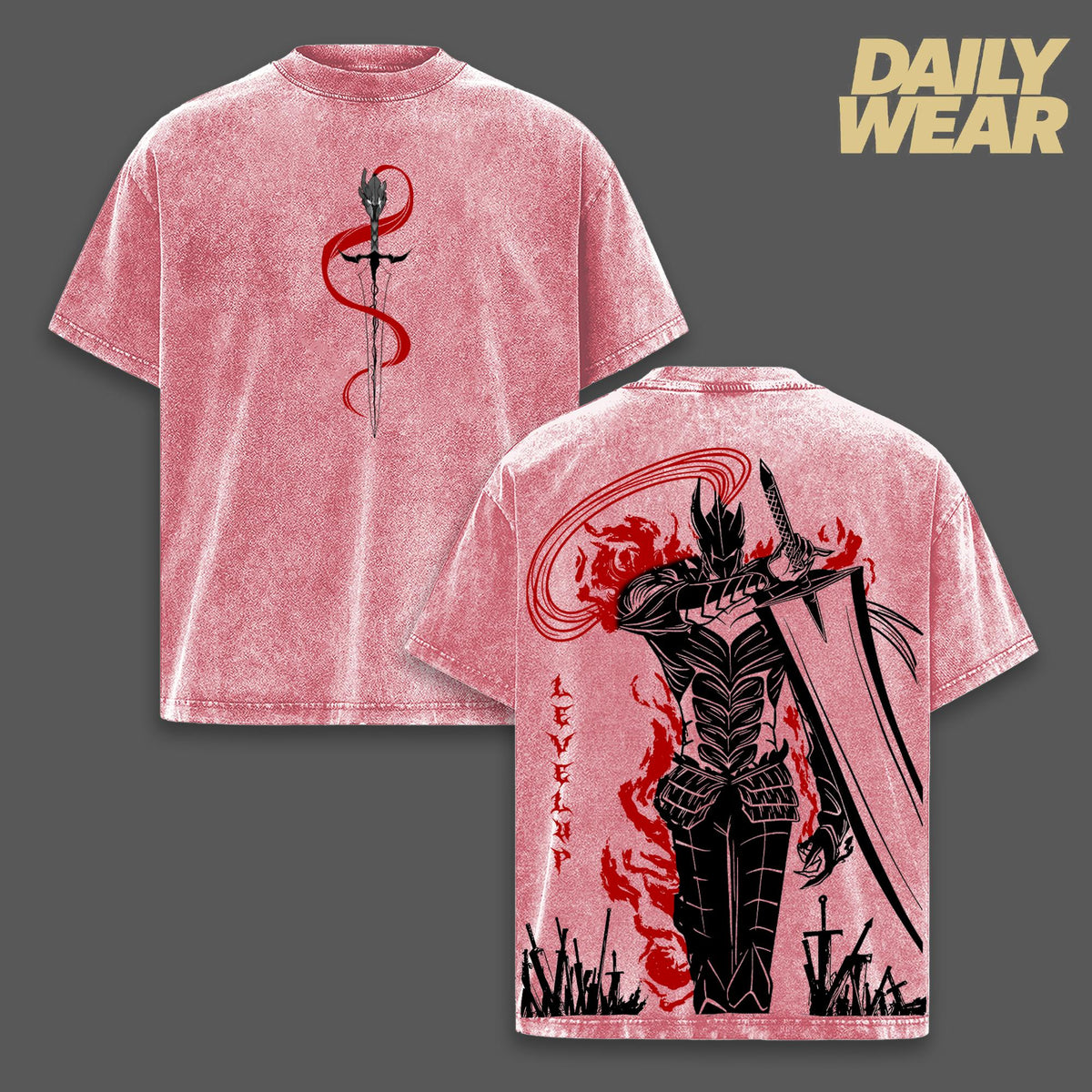 Igris Solo Leveling Shadow Army Knight Anime Vintage Washed Tee