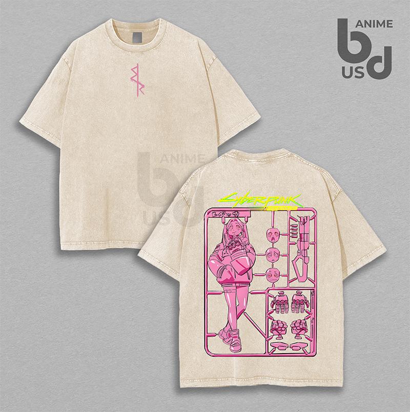 Rebecca Edgerunners Cyberpunk Anime Vintage Washed Tee