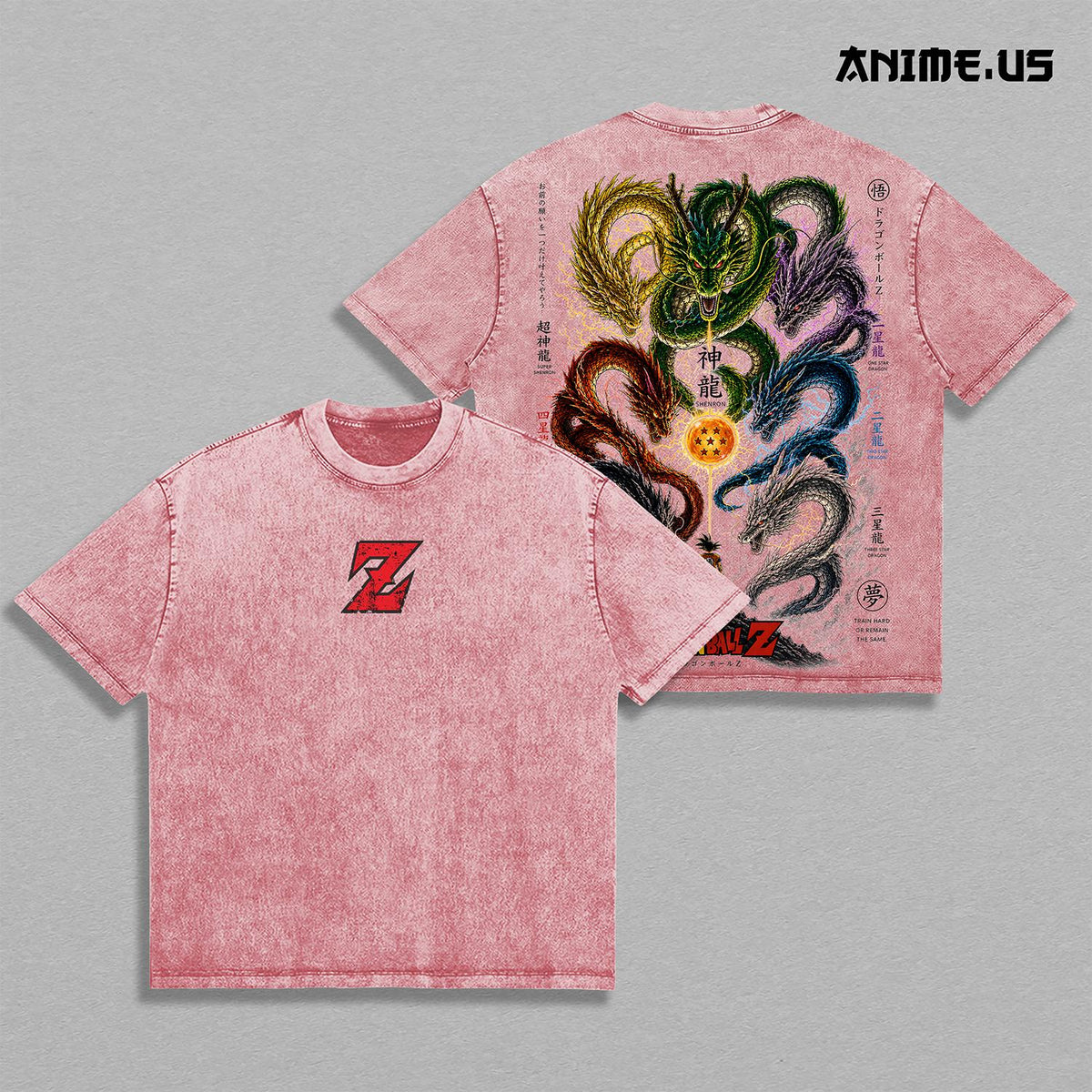 Kakarot Calling Eternal Dragon Vintage Washed T-Shirt Seven Wish Dragons Anime Graphic Oversized Heavy Cotton Streetwear Manga Fan Gift
