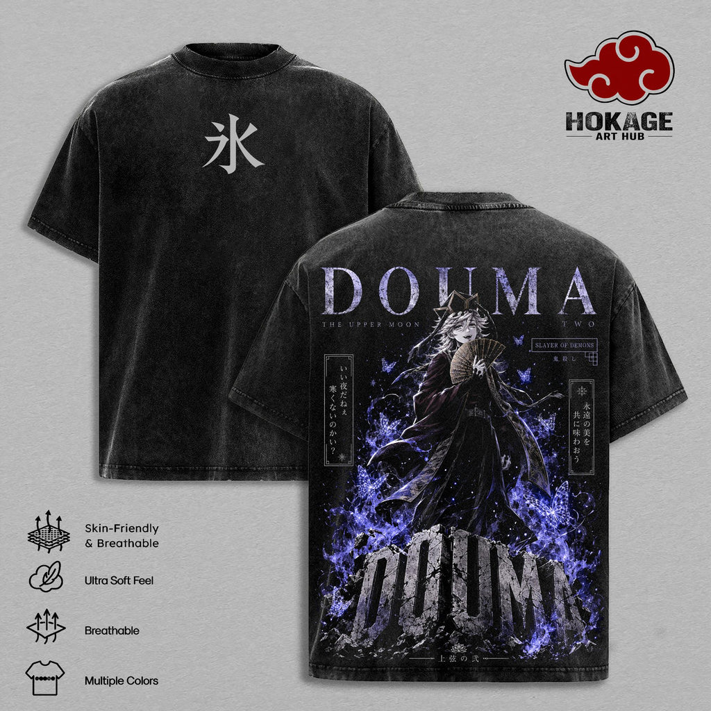 Doma Infinity Castle Demon Slayer Anime Vintage Washed Tee